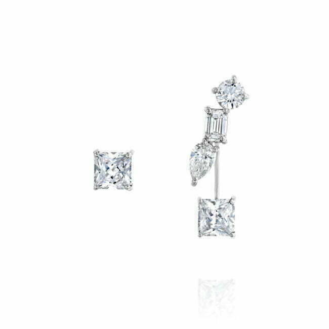 עגיל מטפס פנטזי מזהב לבן משובץ יהלומים