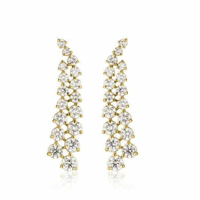 עגילי SPECIAL X מזהב צהוב עם יהלומים