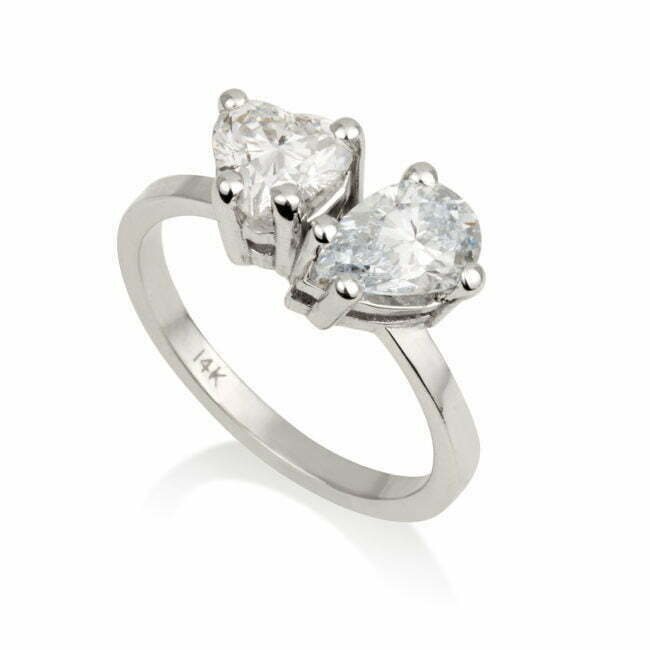 טבעת PEAR & HEART-FANTASY