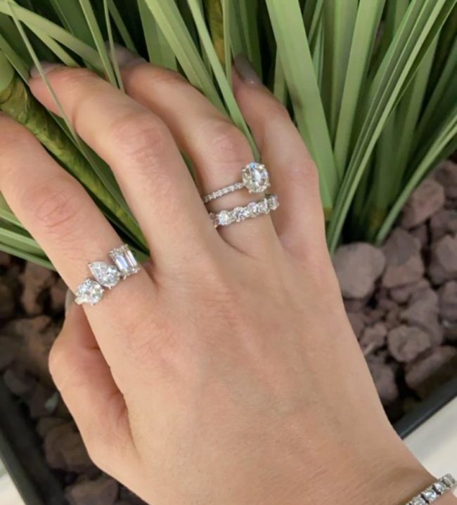 טבעת פנטזי - FANTASY מזהב לבן עם יהלומי מעבדה