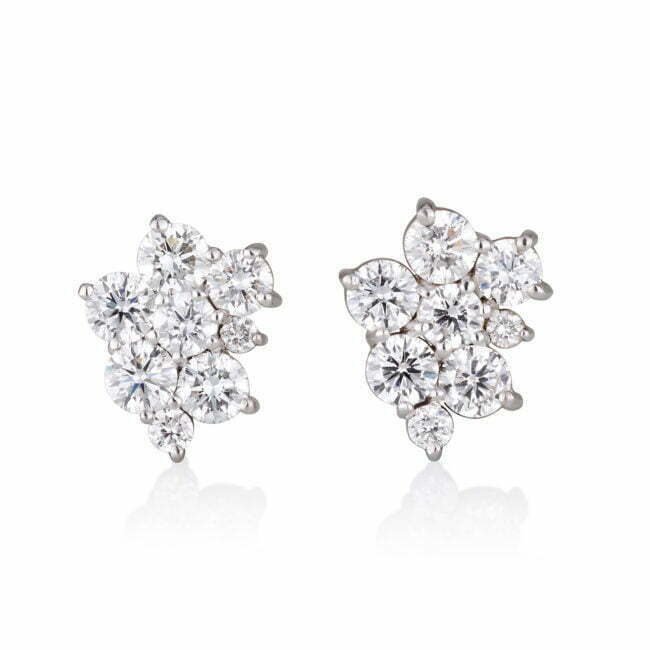 עגילי ORION מזהב לבן עם יהלומים