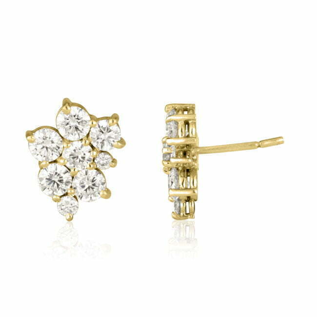 עגילי ORION מזהב לבן עם יהלומים