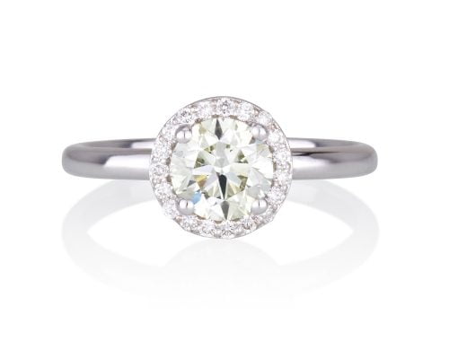 טבעת בזהב לבן חישוק