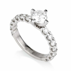 טבעות אירוסין זהב לבן