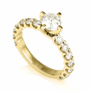 טבעות אירוסין זהב צהוב