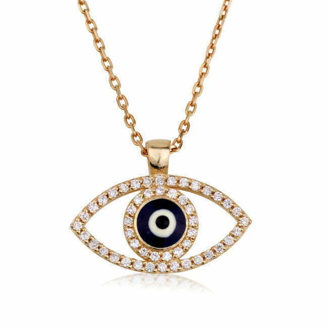 שרשרת יהלומים עין