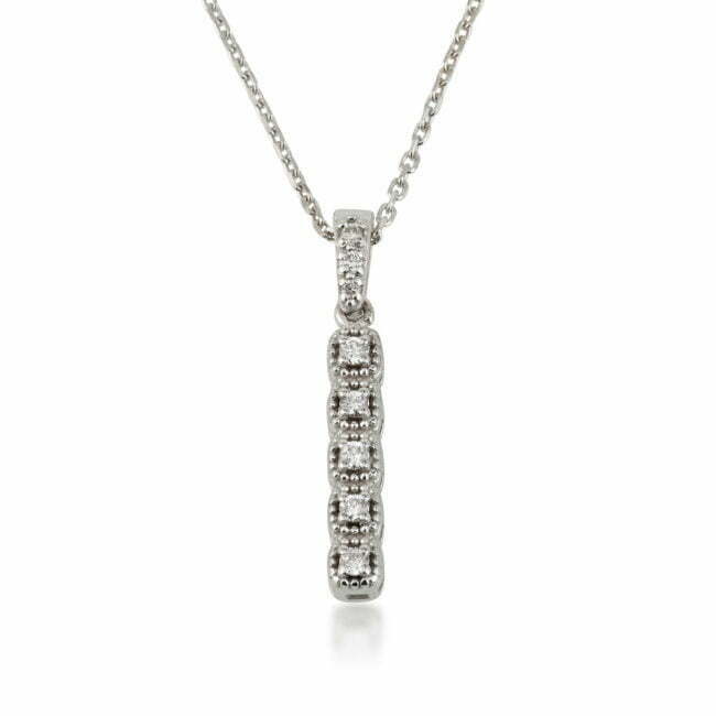 שרשרת שביל היהלומים מזהב לבן משובצת יהלומי מעבדה מבריקים