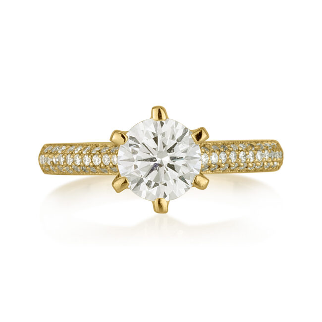 טבעת כתר יהלומים