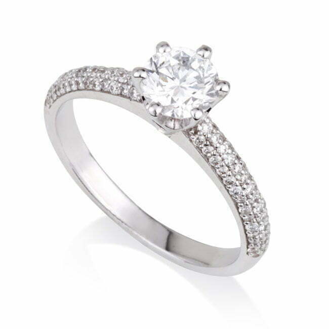 טבעת כתר יהלומים