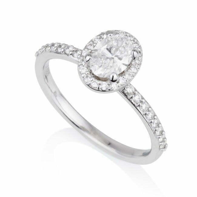 טבעת אירוסין יהלומים הילת האובל