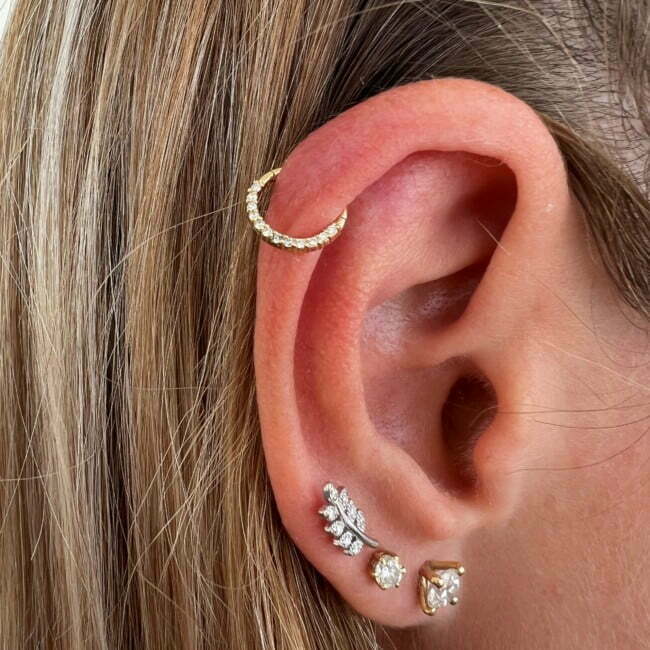 עגיל הליקס זהב 14 קראט