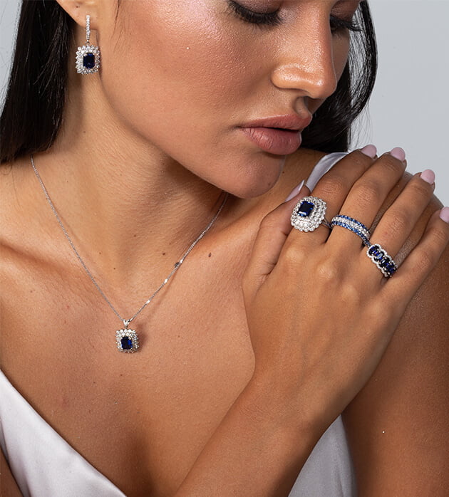 עגילי יהלום תלויים