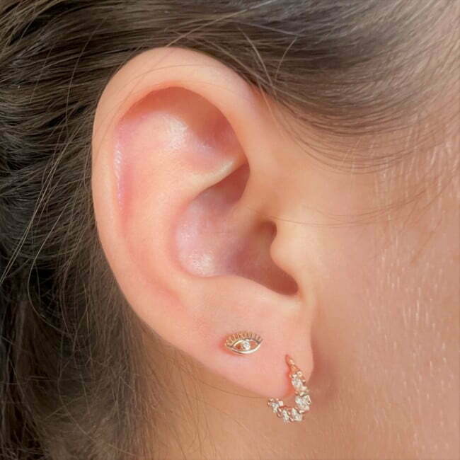 פירסינג eye מזהב לבן עם יהלום