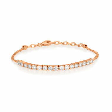 צמיד חצי טניס זהב אדום