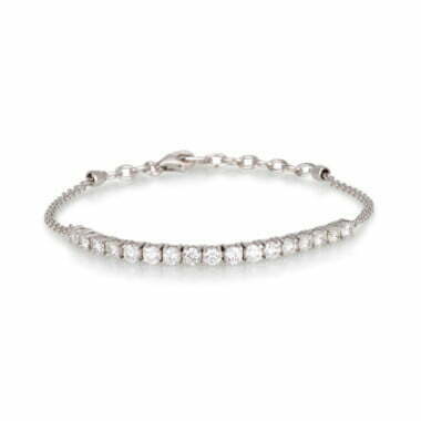 צמיד חצי טניס זהב לבן