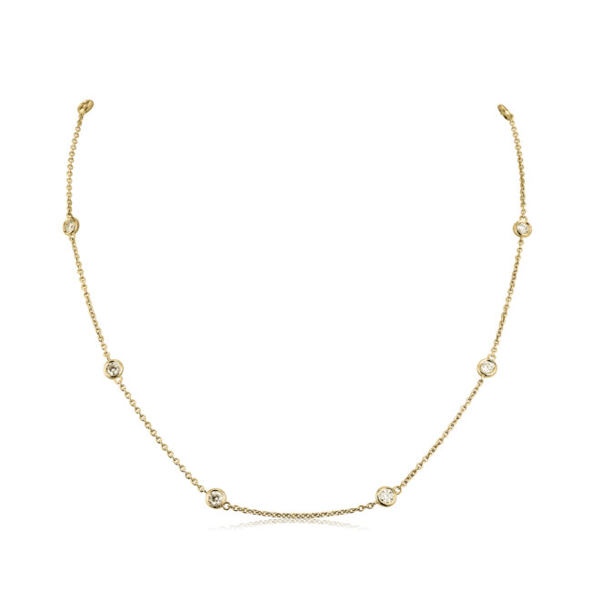 שרשרת היילו זהב לבן ויהלומים