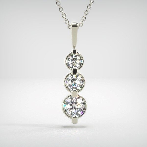 שרשרת טריו זהב לבן