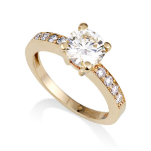 טבעת אירוסין אנה זהב לבן