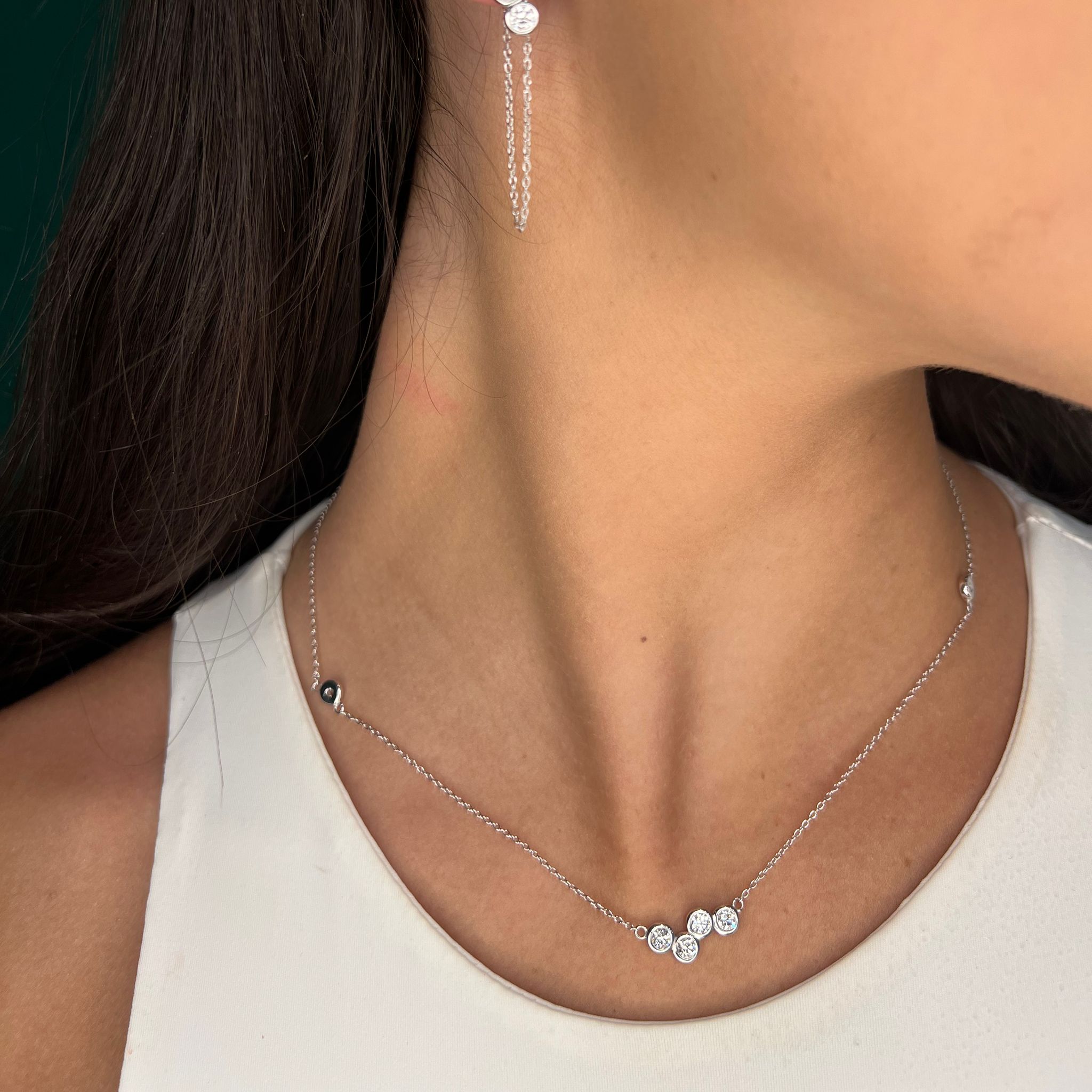 שרשרת בבלס זהב לבן