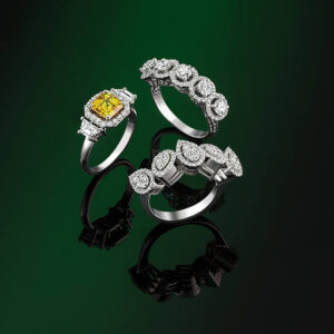 טבעת יהלום זהב לבן