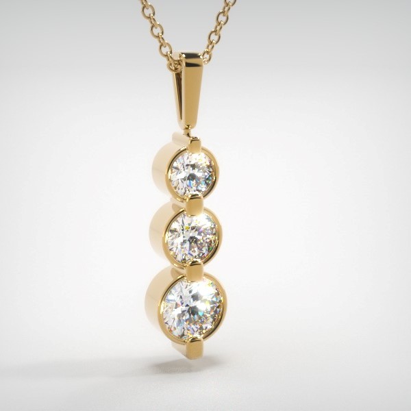 שרשרת טריו זהב לבן