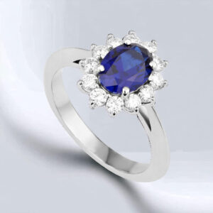 טבעות עם אבן ספיר כחולה