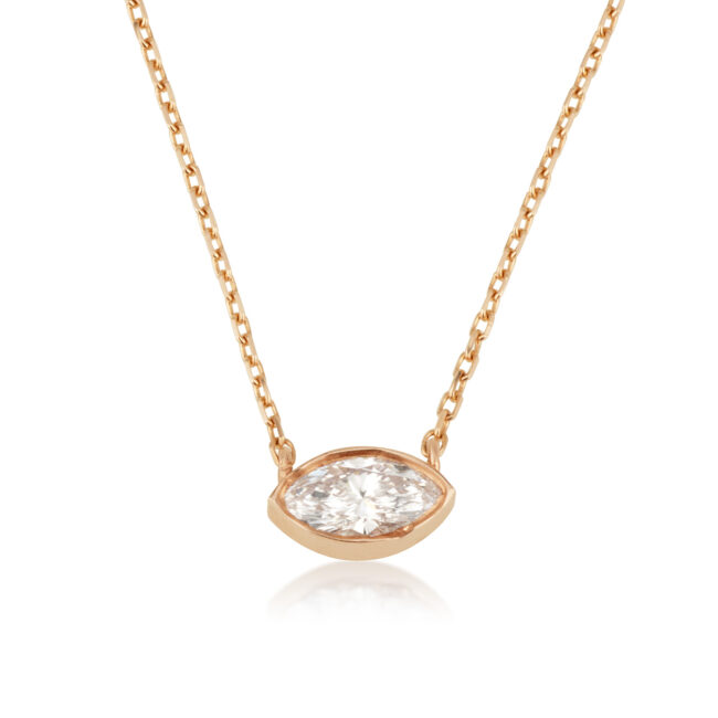 שרשרת מרקיזה מזהב עם יהלום